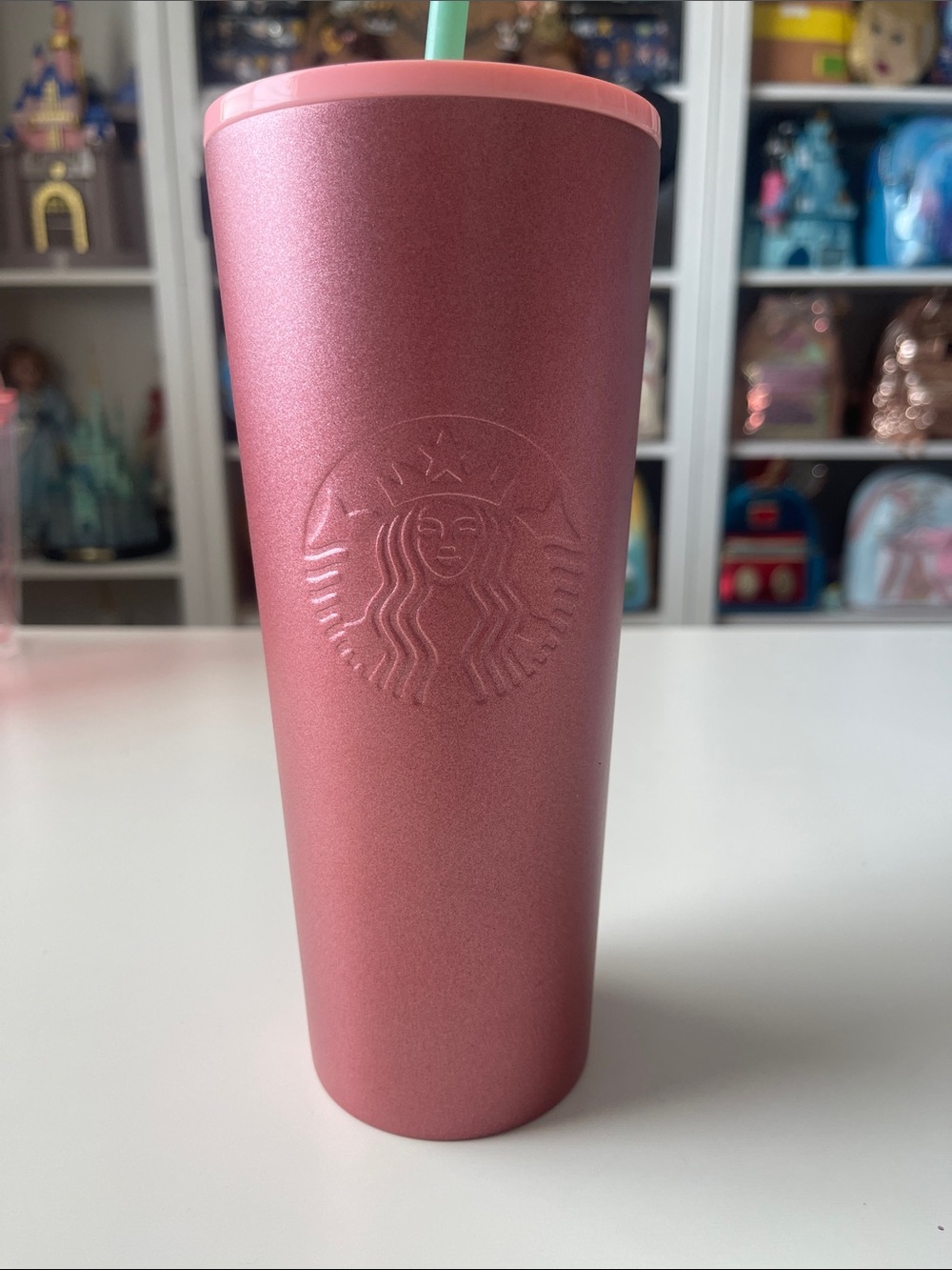 Starbucks Metallic Rose Pink Tall Tumbler with Lid